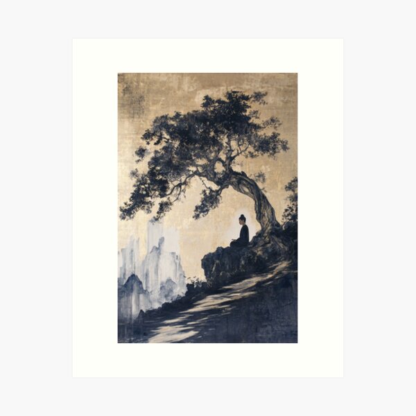 Item preview, Zen Buddha and Bodhi Tree designed and sold by Nova~Prints.