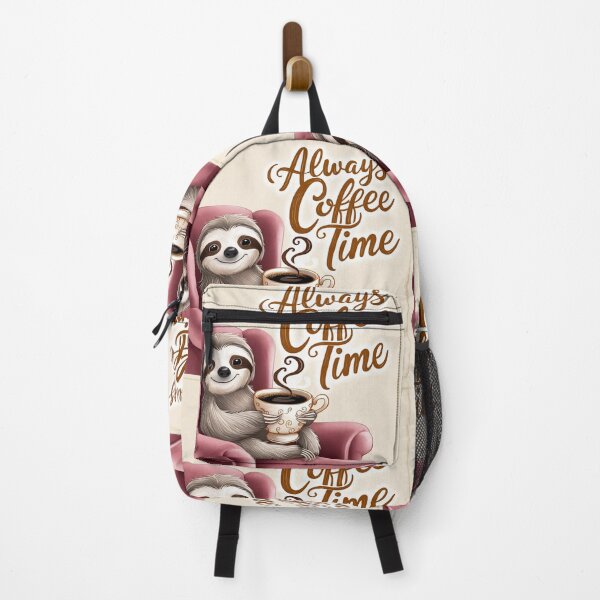 Item preview, Always Coffee Time cute Sloth design illustration designed and sold by Vintage Designs +.