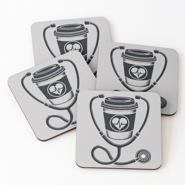 Item preview, Coffee and Stethoscope - Medical Worker Design designed and sold by Desireehaz.