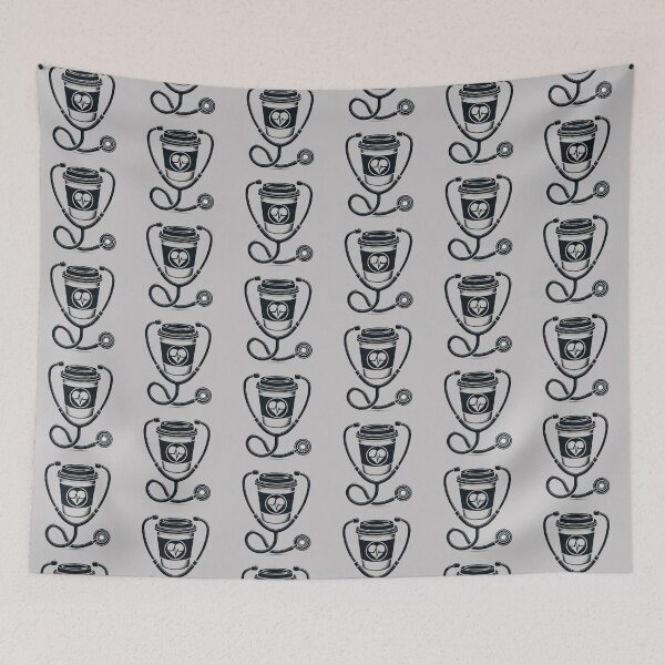Item preview, Coffee and Stethoscope - Medical Worker Design designed and sold by Desireehaz.
