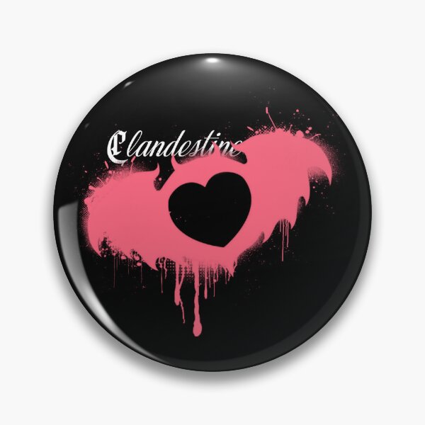 Item preview, spray paint heart bat designed and sold by Thisisntkahoot.