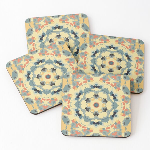Item preview, Retro Mandala Blue Yellow and Red designed and sold by WormholeOrbital.