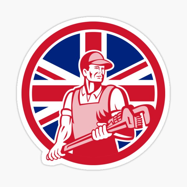 Artikel-Vorschau von Britischer Klempner und Gasfitter Union Jack Icon, designt und verkauft von patrimonio.