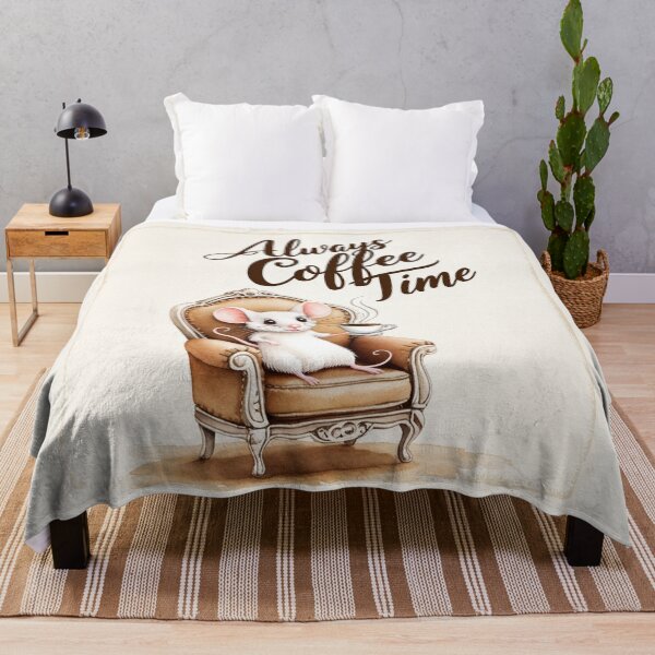 Item preview,  Always Coffee Time cute Mouse design illustration designed and sold by Vintage Designs +.