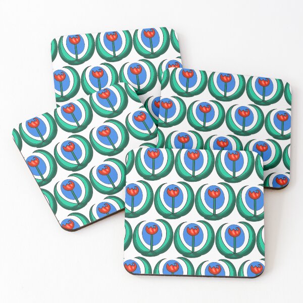 Item preview, Red tulip pattern designed and sold by Joyride Art and Design UK.