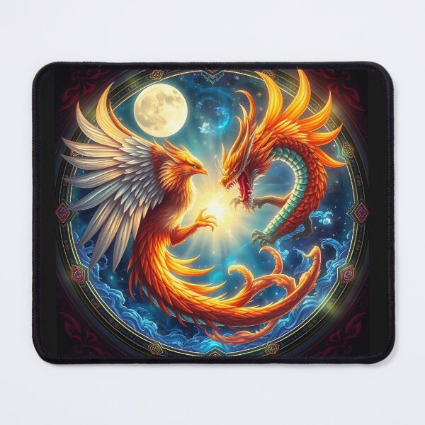 Item preview, Moonlight conflict dragon vs phoenix  designed and sold by SlyfoxArtStudio.