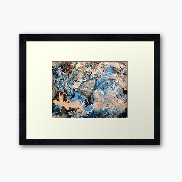Item preview, Black and blue leaves designed and sold by ThePaintStation.