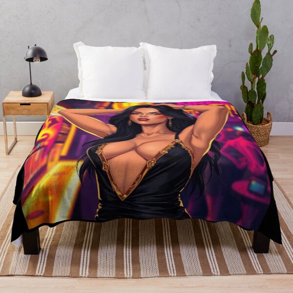 Item preview, Cool trendy Sexy Hot Girl out at a Night Club Clubbing Neon Glam illustration designed and sold by Vintage Designs +.