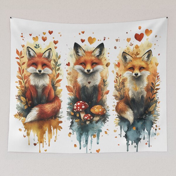 Item preview, Cozy autumn fox painting with warm earthy tones Fantasy-inspired fox artwork with nature and seasonal elements designed and sold by Anastasiia Yurevych.