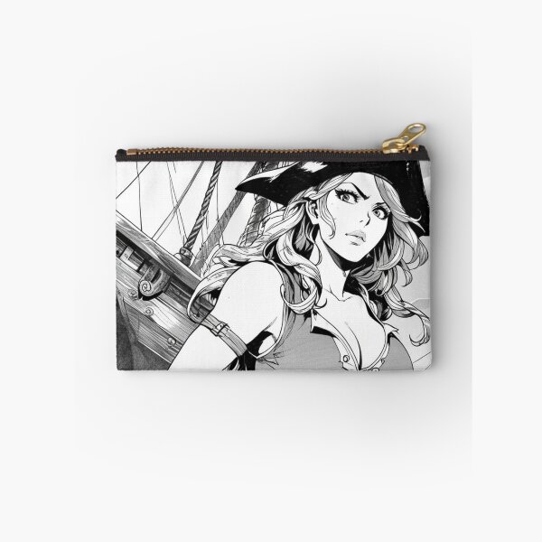 Item preview,  Vintage Manga style Red Head Pirate Queen Anne Bonney vintage Anime Manga Illustration designed and sold by Vintage Designs +.