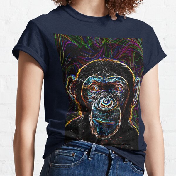 Item preview, Neon Chimp Classic Essential T-shirt designed and sold by HalkaCreative.