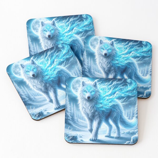Item preview, Frostfire Wolf designed and sold by AnmitsuArt.