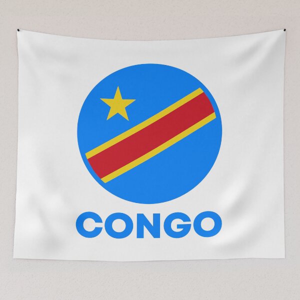 Item preview, Congo blue flag designed and sold by Wolagno.