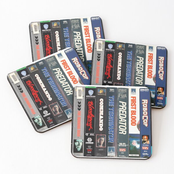 Item preview, 80s Action Movies - Vintage VHS Spines designed and sold by Mr Mustard Prints.