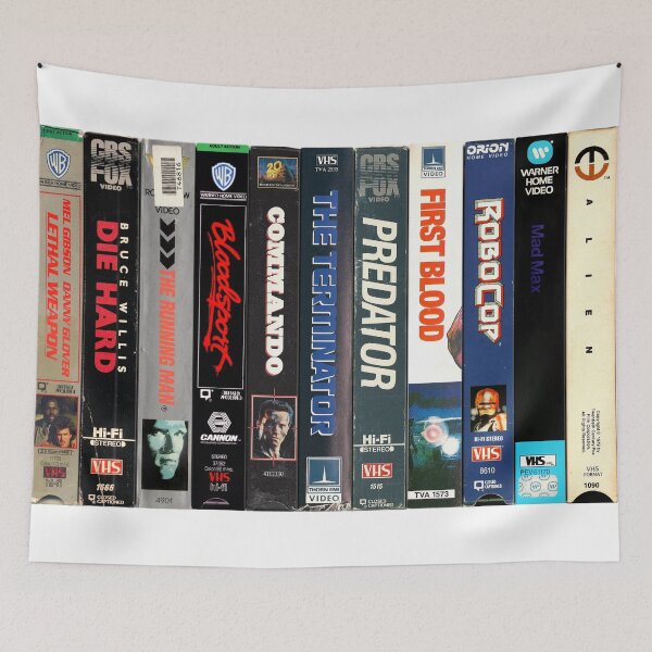 Item preview, 80s Action Movies - Vintage VHS Spines designed and sold by Mr Mustard Prints.