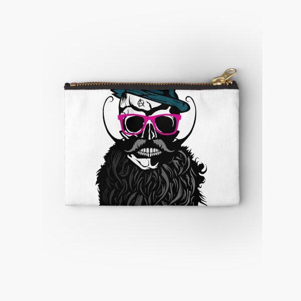 Item preview, skull hipster bearded skull beard mustache mustached anarchy designed and sold by Achille3777.