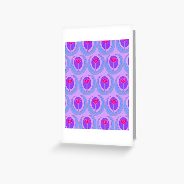 Item preview, Pink tulip pattern designed and sold by Joyride Art and Design UK.