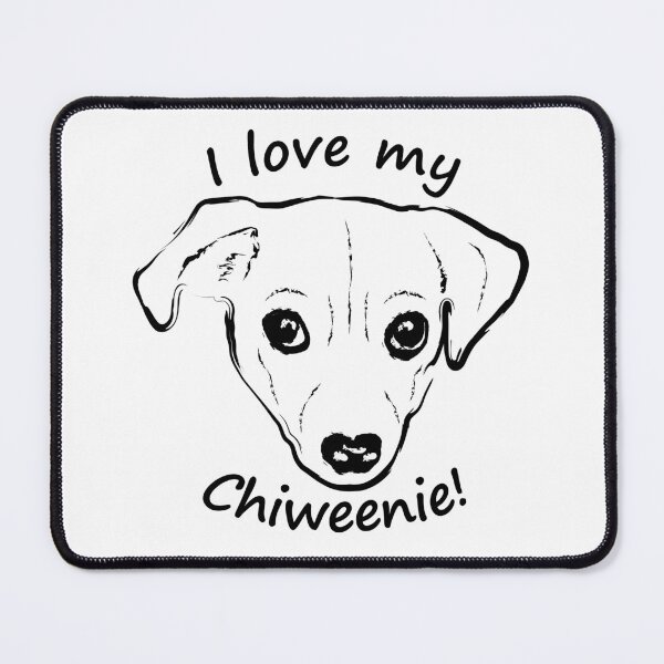 Item preview, I love my Chiweenie, minimalist line graphic designed and sold by BandR-Tees.