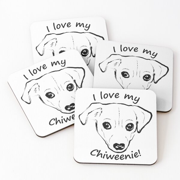 Item preview, I love my Chiweenie, minimalist line graphic designed and sold by BandR-Tees.