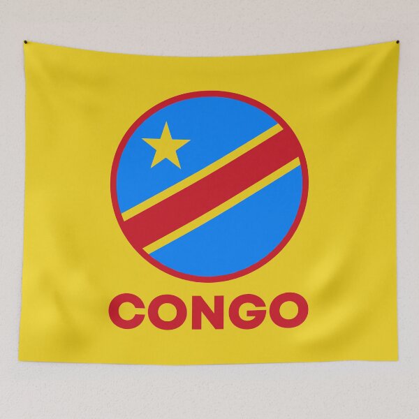 Item preview, Congo red flag designed and sold by Wolagno.