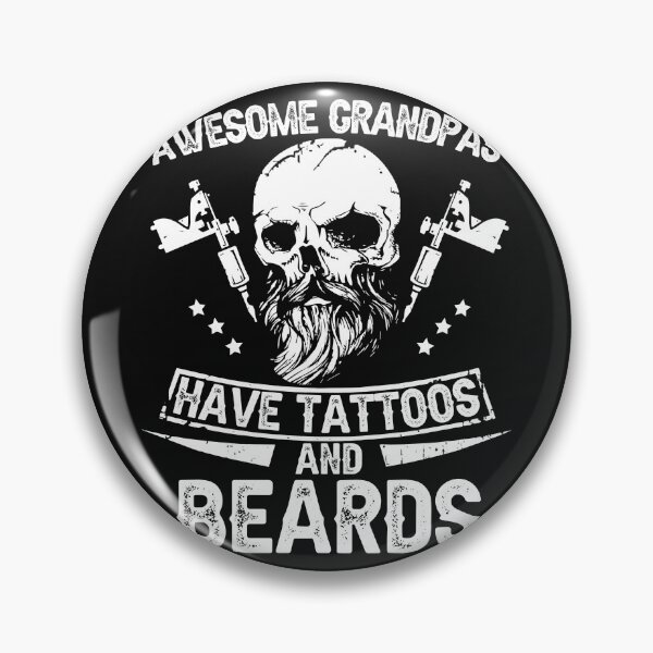 Item preview, Mens Awesome Grandpas Have Tattoos and Beards Shirt designed and sold by StreetArtPro.