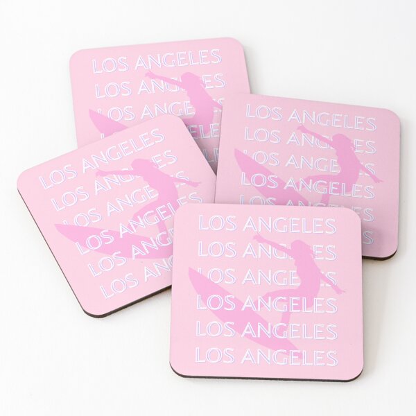 Item preview, Los Angeles Travel Art, California, Travel Art, Surf Lovers, Pink, Preppy designed and sold by Magic Love Art Print.