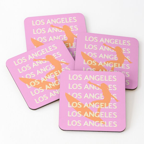 Item preview, Los Angeles Travel Art, California, Travel Art, Surf Lovers, Pink designed and sold by Magic Love Art Print.