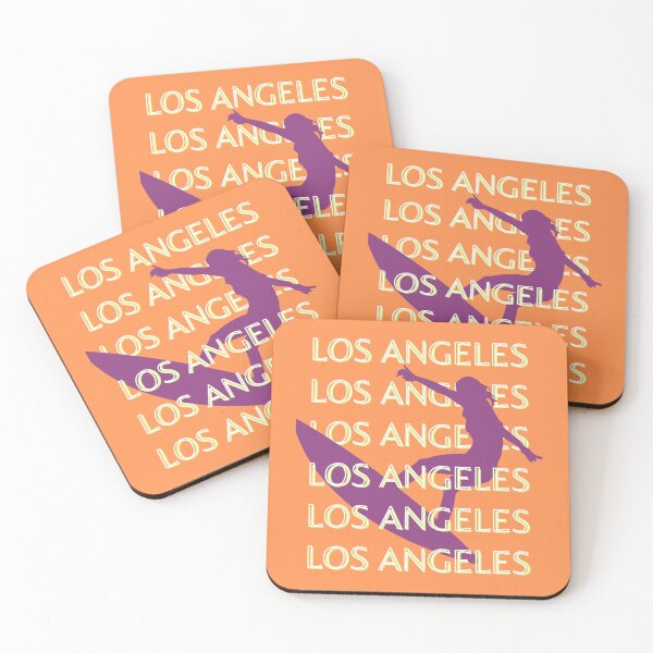 Item preview, Los Angeles Travel Art, California, Travel Art, Surf Lovers, Orange designed and sold by Magic Love Art Print.