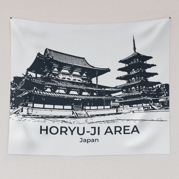Item preview, Horyu-ji Area - Japan designed and sold by Lakeric Cityscapes.