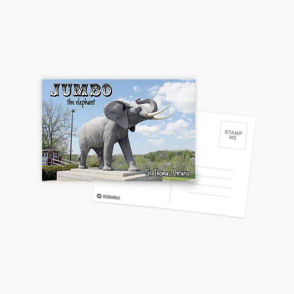 Item preview, Jumbo the Elephant - St. Thomas, Ontario designed and sold by dearvintagepost.