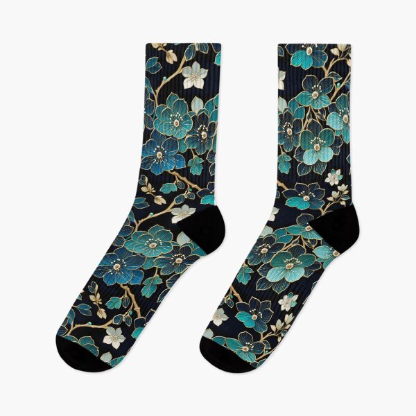 Item preview, Majestic Teal & Gold Floral Art | Jewelry-Inspired Botanical Elegance designed and sold by Juliette Ozkalfayan.