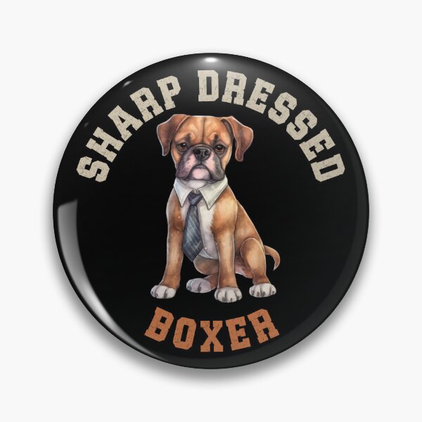 Item preview, Sharp Dressed Boxer Cute German Dog Wearing Tie designed and sold by eclecTEEq.