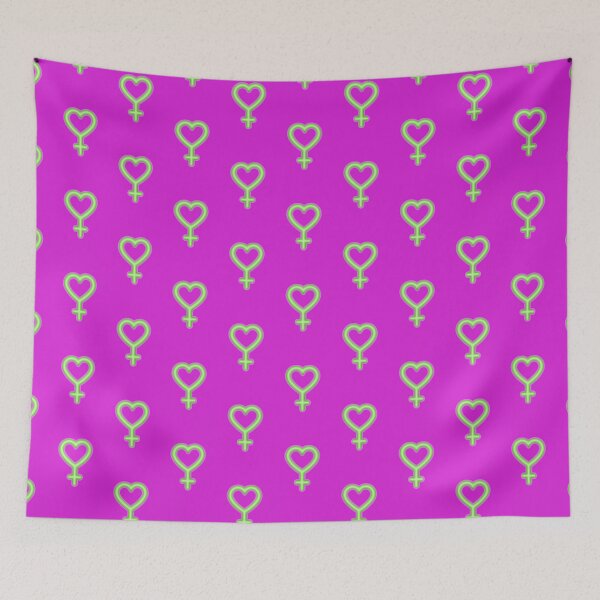 Item preview, Fem power heart (green & pink) designed and sold by JuicyHeart-tasteshop.
