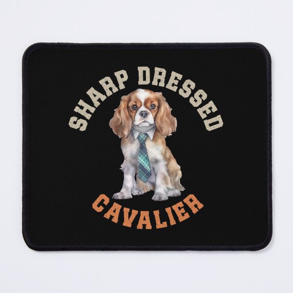 Item preview, Sharp Dressed Cavalier Cute English Dog Wearing Tie designed and sold by eclecTEEq.