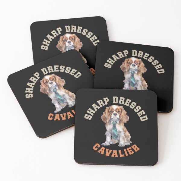 Item preview, Sharp Dressed Cavalier Cute English Dog Wearing Tie designed and sold by eclecTEEq.