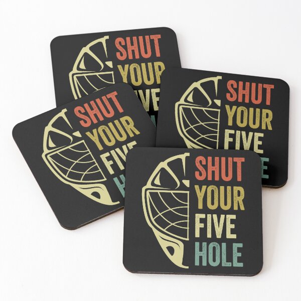 Item preview, Ice Hockey Goalie Funny Shut Your Five Hole Retro designed and sold by Blok45.