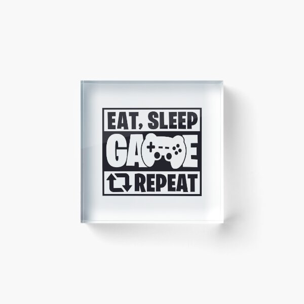 Item preview, Eat Sleep Game Repeat Funny Gamer Saying designed and sold by Kubala Designs.