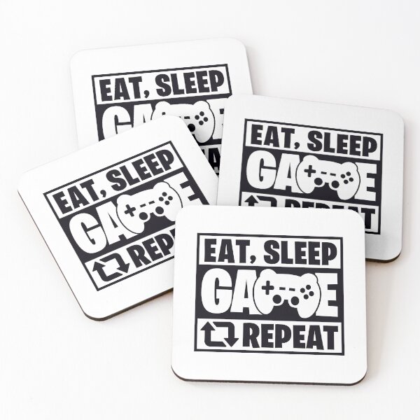Item preview, Eat Sleep Game Repeat Funny Gamer Saying designed and sold by Kubala Designs.
