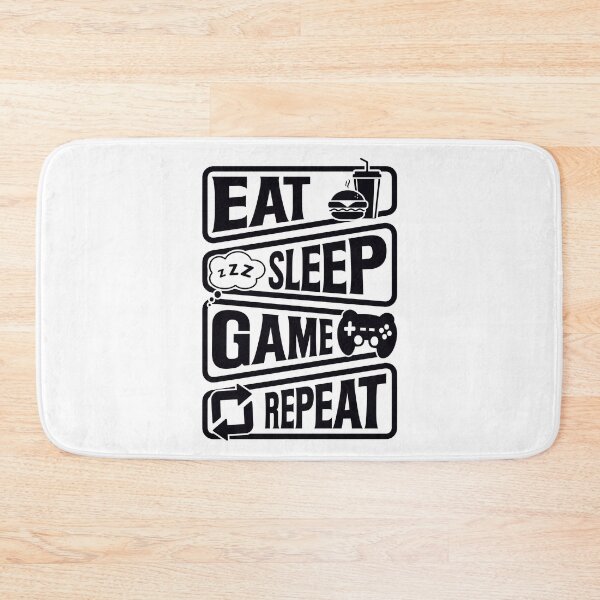 Item preview, Eat Sleep Game Repeat Funny Gamer Saying designed and sold by Kubala Designs.