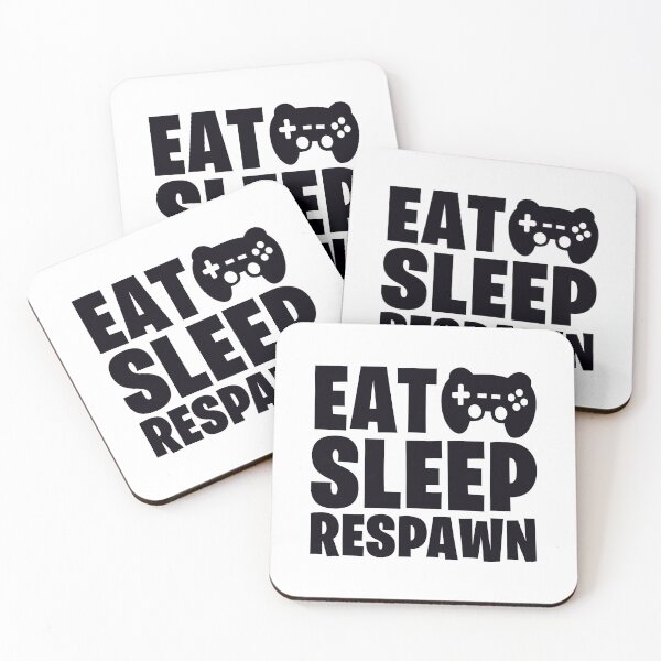 Item preview, Eat Sleep Respawn Funny Gamer Saying designed and sold by Kubala Designs.