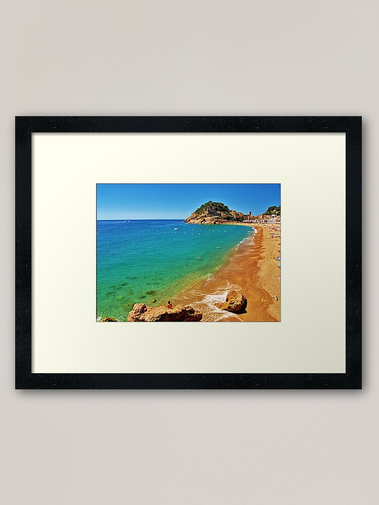 Alternate view of Tossa Beach - Tossa de Mar, Spain Framed Art Print