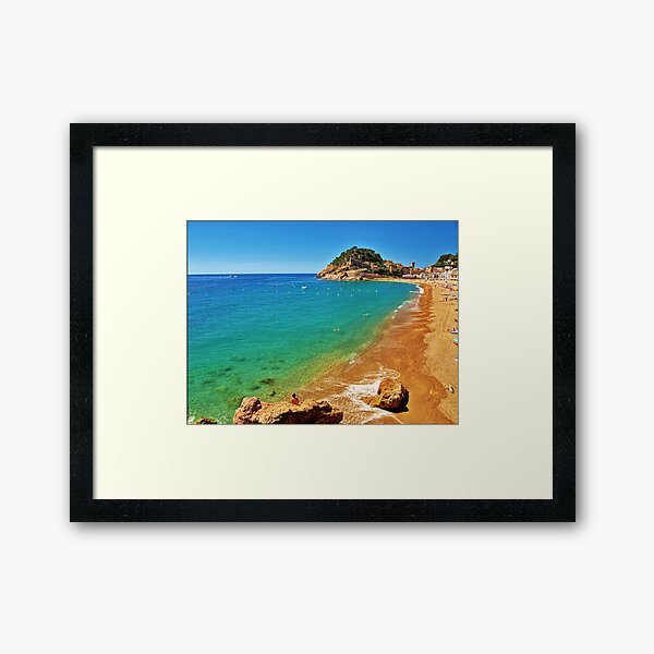Tossa Beach - Tossa de Mar, Spain Framed Art Print