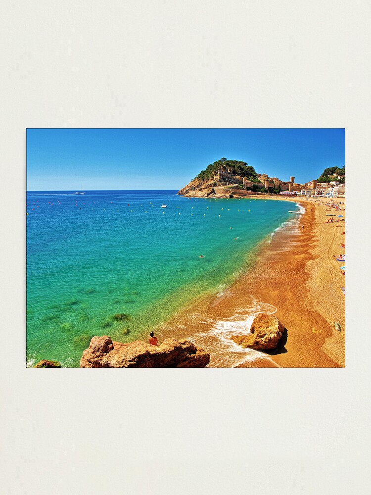 Alternate view of Tossa Beach - Tossa de Mar, Spain Photographic Print