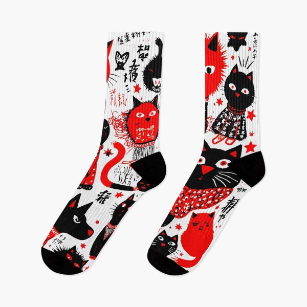 Item preview, Crazy cute funny cats and other creatures in japan style manga anime ink drawing designed and sold by VonKalt.