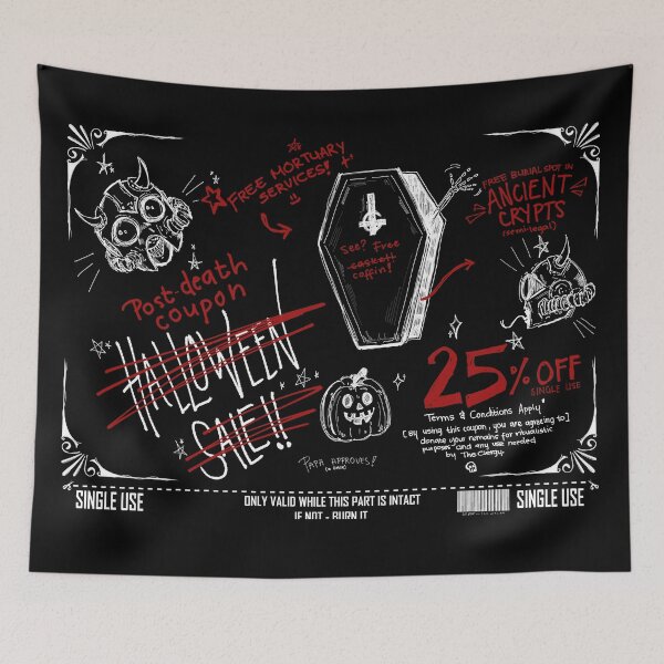 Item preview, Ghoul Coupon (White On Black) designed and sold by baby-blu.