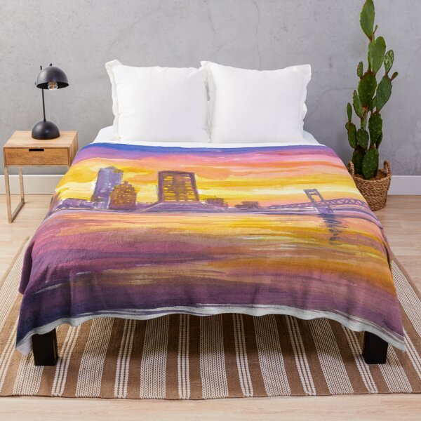 Item preview, Jacksonville Skyline Glow at Sunset with River Reflections designed and sold by artshop77.