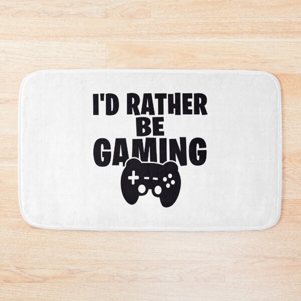 Item preview, I'd rather be gaming Funny Gamer Saying designed and sold by Kubala Designs.