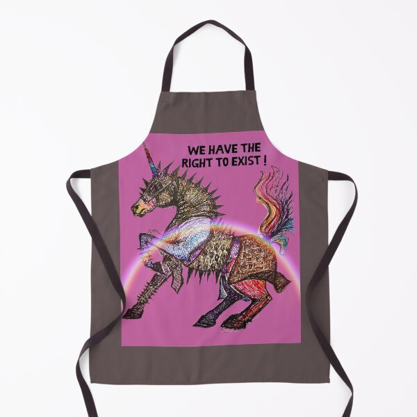 Item preview, Rainbow Unicorn Warrior -We have the right to exist ! designed and sold by Doodle Mind Journeys.