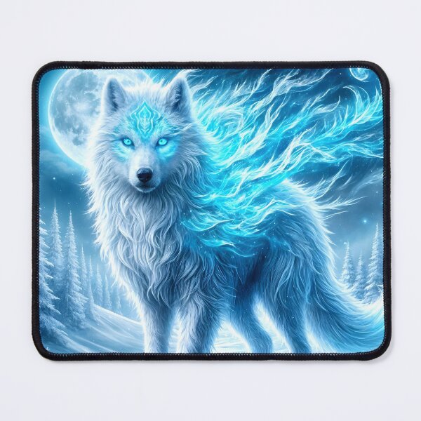 Item preview, Frostfire Wolf designed and sold by AnmitsuArt.