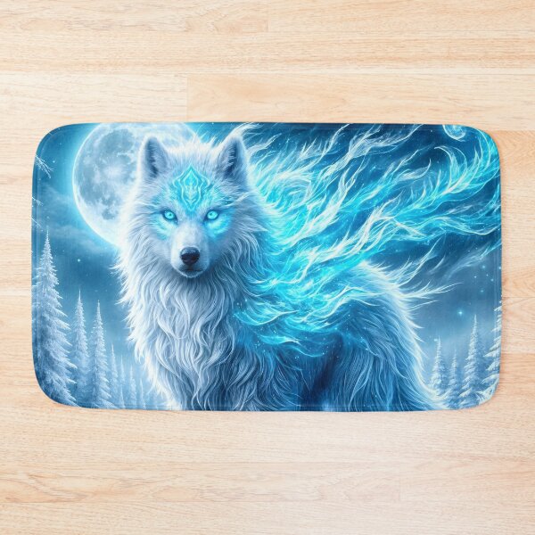 Item preview, Frostfire Wolf designed and sold by AnmitsuArt.